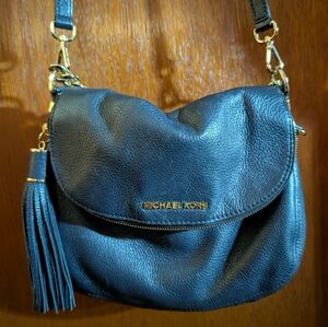 Michael Kors Navy Leather Crossbody Bag